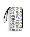 Happiest Place on Earth Collection Wallet for Womens PU Leather Zip Around Wallers Clutch Wristlet Travel Long Purse