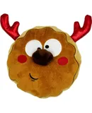 for Dogs | Gotta Dash Reindeer Cookie (Small) | Christmas Holiday Power Plush Dog Toy with Squeaker | Funny Dog Toy | Cute Dog Toy | H&K Squeaky Dog Toy