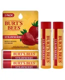 Strawberry Moisturizing Lip Balm Twin Pack by Burts Bees for Unisex - 2 x 0.15 oz Lip Balm