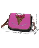 Waffle Cone Ice Cream Is Always A Good Idea Vintage Crossbody Bag for Women Medium Leather Hobo Bags Shoulder Bag Classic City Leather Satchels