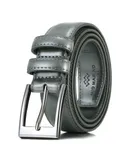 Mio Marino Men's Dual Loop Leather Belt-Iron-42