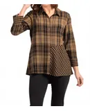 Habitat Habitat Shaped Shirt Plaid In Fawn