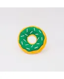 Original Donutz No Stuffing, Squeaky Plush Dog Toy St. Patrick's Shamrock Green, Original Size
