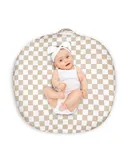 Newborn Lounger Cover Removable Cover Ultra Soft Comfortable Lounger Slipcover Removable Cover for Infant Lounger Pillow, Light Brown Checkerboard (Lounger Pillow Not Included)