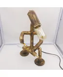 Creative Plastic Iron Pipe Industrial Retro Style Coffee Bar Desk Pipe Robot Table Lamp