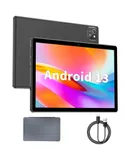 10 inch Tablet Android 13 Tablets, 6GB RAM 64GB ROM 512GB Expand, Quad-Core Processor, 1280x800 IPS HD Touch Screen, GPS, WiFi, Dual Camera, Bluetooth, 6000mAh Battery (Gray)