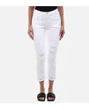 J Brand Sadey Classic Mid Rise Stretch Denim Skinny Jeans In White