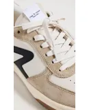 rag & bone Women's Retro Court Sneakers, Dove/Sand, Tan Lace Up