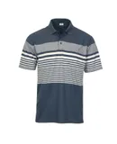 Gioberti Mens Multi-Stripe Short Sleeve Polo w/ Pocket