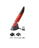 Sanpyl Personalized Innovative Handwriting Pen Mouse 2.4G Mouse,OTG:micro+type-c(Red)