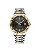 LIGE6802 Tungsten Steel Watch Classic Business High-end Mechanical Watches 50 Meter Waterproof Watch-black gold