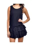 Rd Style Sleeveless Tiered Dress In Black