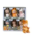 4 Inch Mini Baby Dolls 6pcs Gift Set, Cute Small Baby Doll Toys with Animal Clothes, Suitability Kids 3 and up