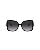 Valentino Garavani Black Studded Acetate and Titanium Sunglasses Size 56