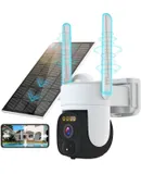 Solar WiFi surveillance camera 2K for exterior wireless night Vision HD
