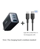 Anker multi-port TypeC fast charging PD charging plug Apple 6-14 set black with 0.9m C-L cable