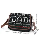 Feliz Navi Dad Ugly Christmas Shirt Vintage Crossbody Bag for Women Medium Leather Hobo Bags Shoulder Bag Classic City Leather Satchels