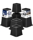 Furniture Riser Set - 8 Pieces Non-Slip Design Furniture Leg Riser fits with Bed, Chair, Table, Sofa, Desk, and Couches - Black