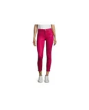J Brand Alana Coated High Rise Skinny Jeans In Pink