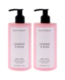 Beauty Space Hand Lotion - Jasmine and Rose by BeautySpace for Unisex - 11.8 oz Hand Lotion - Pack of 2