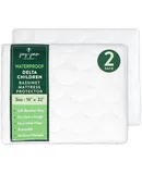 Waterproof Bassinet Mattress Pad Cover Compatible with Delta Children Bassinet \u2013 2 Pack Quilted Mattress Protector Made from Ultra Soft Bamboo Viscose Terry \u2013 16