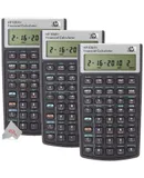 Three HP 10bII+ Financial Calculator Black