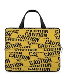 Caution Laptop Bag Women Man 10 12 13 15 17 Inch Office Notebook Travel Computer Handbag Waterproof Bag Notebook Cover