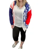 Blumin American Flag Printed Zip Hoodie In Multi