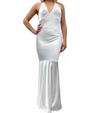Issue New York Satin Evening Gown In White