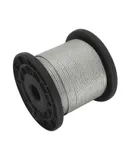304 Stainless Steel Wire Rope Cable with 30pcs Aluminum Clamps Loops 328FT String Light Hanging Cable 1*7 Strand Core 110Mpa Breaking Strength for Outdoor Yard Garden