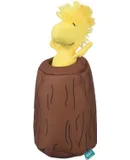 Peanuts Charlie Brown Woodstock Stump Burrow Dog Toy | Yellow and Brown Burrow Dog Toy for All Dogs, Official Product of Peanuts | Fabric Plush Toys for Dogs