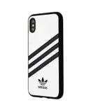 Adidas 3-Stripes Snap Hard Case for Apple iPhone XS and X - White / Black