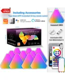 Triangle Quantum Light Panels,LED Wall Lights for Gaming and Smart Home DIY Decor with Music Sync,Night Light for Indoor Decor,scrawlWIFI 10 Pack