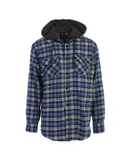 Gioberti Men's Removable Hoodie Plaid Checkered Flannel Button Down Shirt