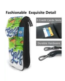 Golf Course Pu Leather Crossbody Phone Bag Card Slots Flip Phone Purse With Adjustable Strap 7.6x4.9inch