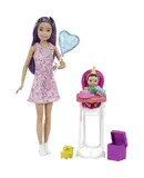 Barbie Skipper Babysitters Inc. Playset Skipper Doll, Color-Change Baby Doll, and High Chair