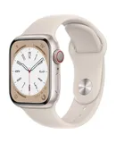 Apple Watch Series 8 (GPS + Cellular, 45MM) - Starlight Aluminum Case with Starlight Sport Band (Renewed)