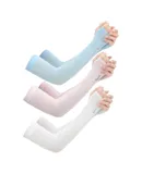 3 Pairs Padded Sleeves Upper Arm Rowing Fishing Sports Sun Arm Warmers
