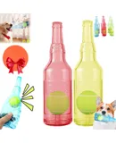 Crunchnplay Bottle Toy for Dogs, Crunchnplay Bottle Toy, Tennis Dog Chews Toy Bottle, Interesting Squeaky Dog Toys with Tennis Ball, Floating Bottle Cruncher Dog Toys (F-2PCS+Frisbee)