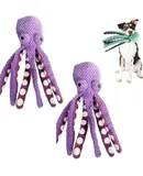 Poochplaypen Tugo Toy Octopus, Pooch Playpen Tugo Toy, Pawforloves Premium Pet Plush Toy, 2024 Octopus Dog Toy Immortal Squeaky Dog Toys for for Aggressive Chewers, Octopus Dog Plush Toy (Purple*2)
