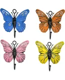 4 Piece Butterfly Coat Hooks, Towel Wall Hooks Hanging, Creative Sticky Hooks