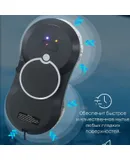 Window Cleaner Robot with Ultrasonic 5600PA Auto Water Glass Cleaning Automatic Smart Robot Cleaner, Remote Control Window Vacuum Cleaner with Control Windows/Tiles/Class Door Indoor Outdoo-black