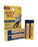 Vanilla Bean Moisturizing Lip Balm Twin Pack by Burts Bees for Unisex - 2 x 0.15 oz Lip Balm