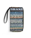 to My Husband Never Forget That I Love You Wallet for Womens PU Leather Zip Around Wallers Clutch Wristlet Travel Long Purse