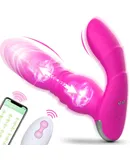 Adult Sex Toys for Women Pleasure - Wearable Vibrating Panties with App＆Remote Control Vibrators 9 Powerful Thrusting Vibrations Toy Couples Products Ultra Quiet ，rose red