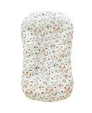 Muslin Baby Lounger Cover Neutral, Newborn Slipcover Lounger Cover for Boys Girls Infant, Soft 70% Viscose from Bamboo and 30% Cotton, Cover Only, Small Flower Pattern