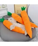 Dog Toy Squeaky Plush Toys Cute Banana Carrot Shapes BB Sound Crinkle Paper Dog Cat Accessories Durable Pet Toy Gift for Christmas (Carrot Mini+S+L 3pcs)