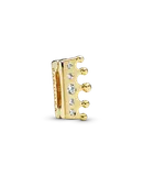 Charm Pandora Clip Sujetador Corona Recubrimiento Reflexions 767599Cz | Baño De Oro 14K | Colección Pandora Reflexions Oficial | Joyería De Lujo Para Mujer | Ideal Para Regalo Elegante | Compatible Con Charms Pandora