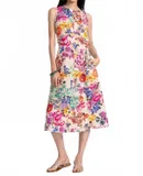 Johnny Was Linen Chevron Tank Dress Evalon In Evalon