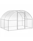 Outdoor Chicken Coop 9.8'x6.6'x6.6' Galvanized Steel